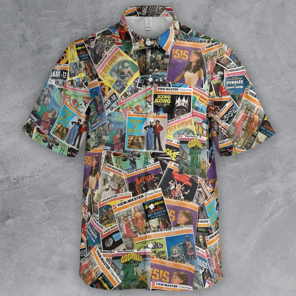 View-Master Collage Button Down Shirt - 2
