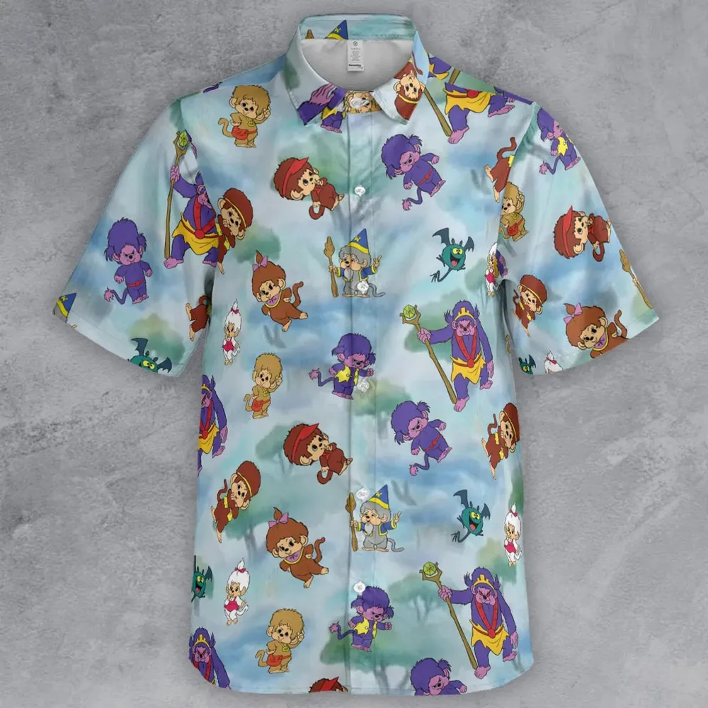 Monchhichis Cartoon Characters Button Down Shirt - 2