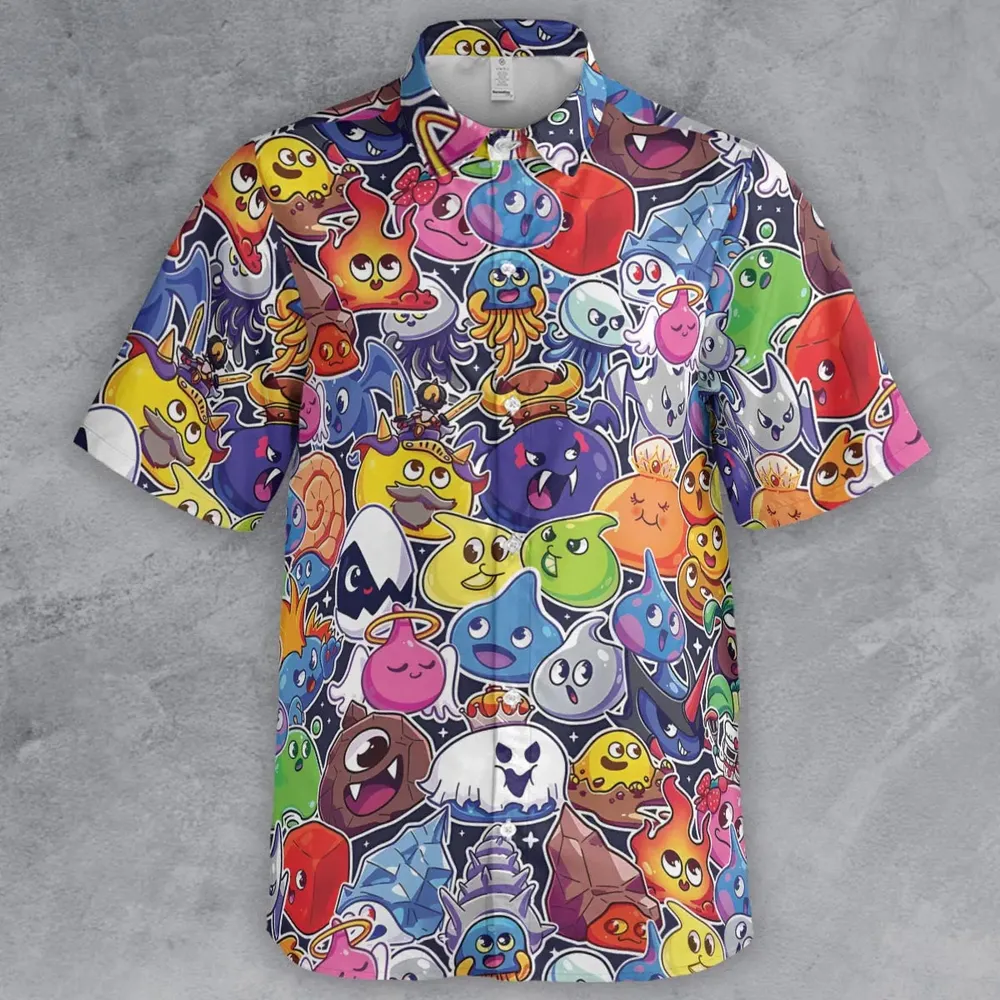 Slimes Dragon Quest Button Down Shirt - 2