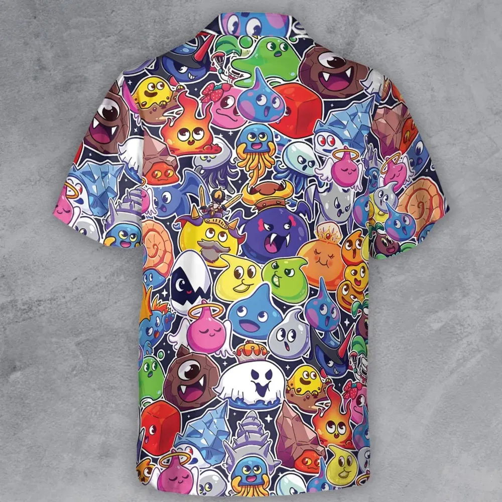 Slimes Dragon Quest Button Down Shirt - 3