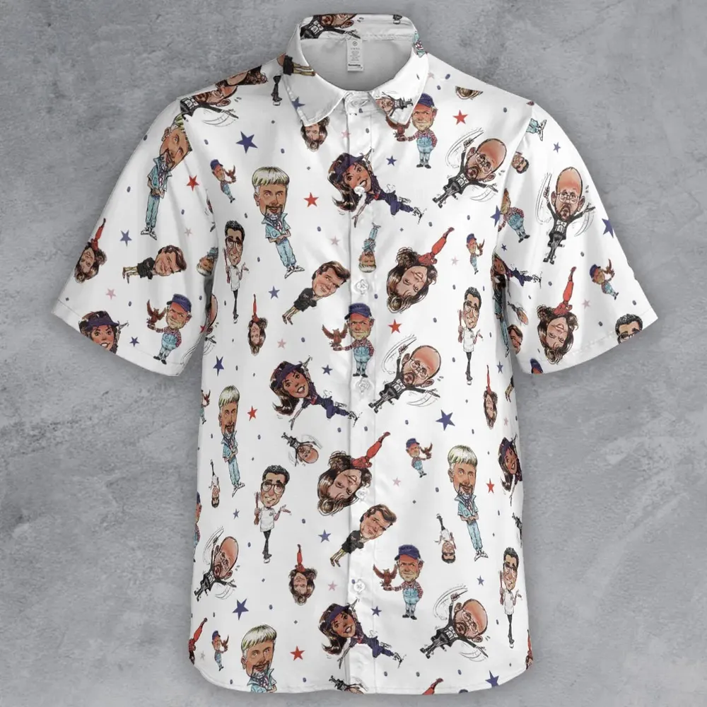 Red White Blaine Waiting For Guffman Button Down Shirt - 2
