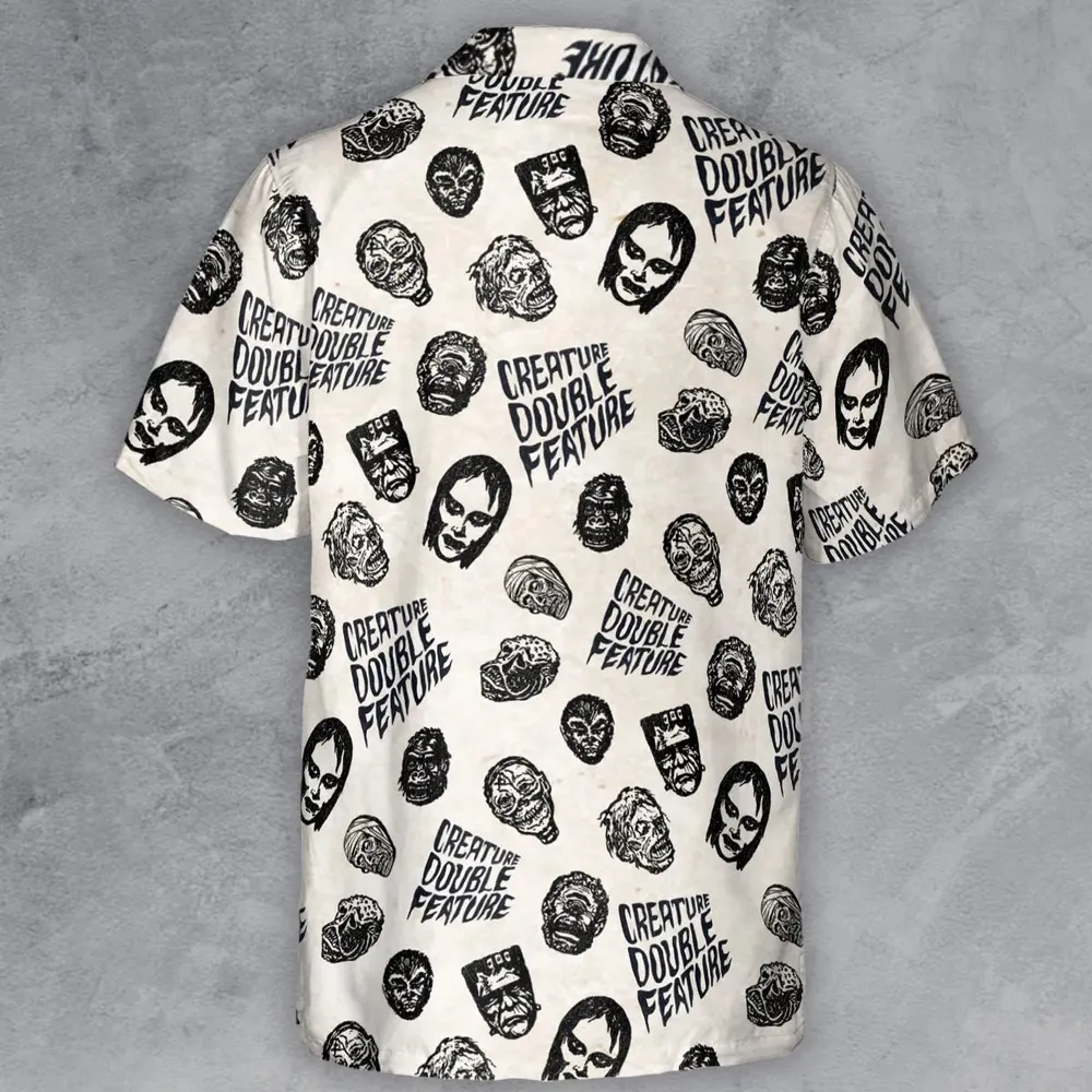 Creature Double Feature Horror Characters Button Down Shirt - 3