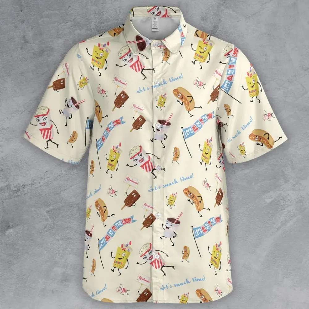 Let's All Go To The Lobby Retro Cartoon Button Down Shirt - 2
