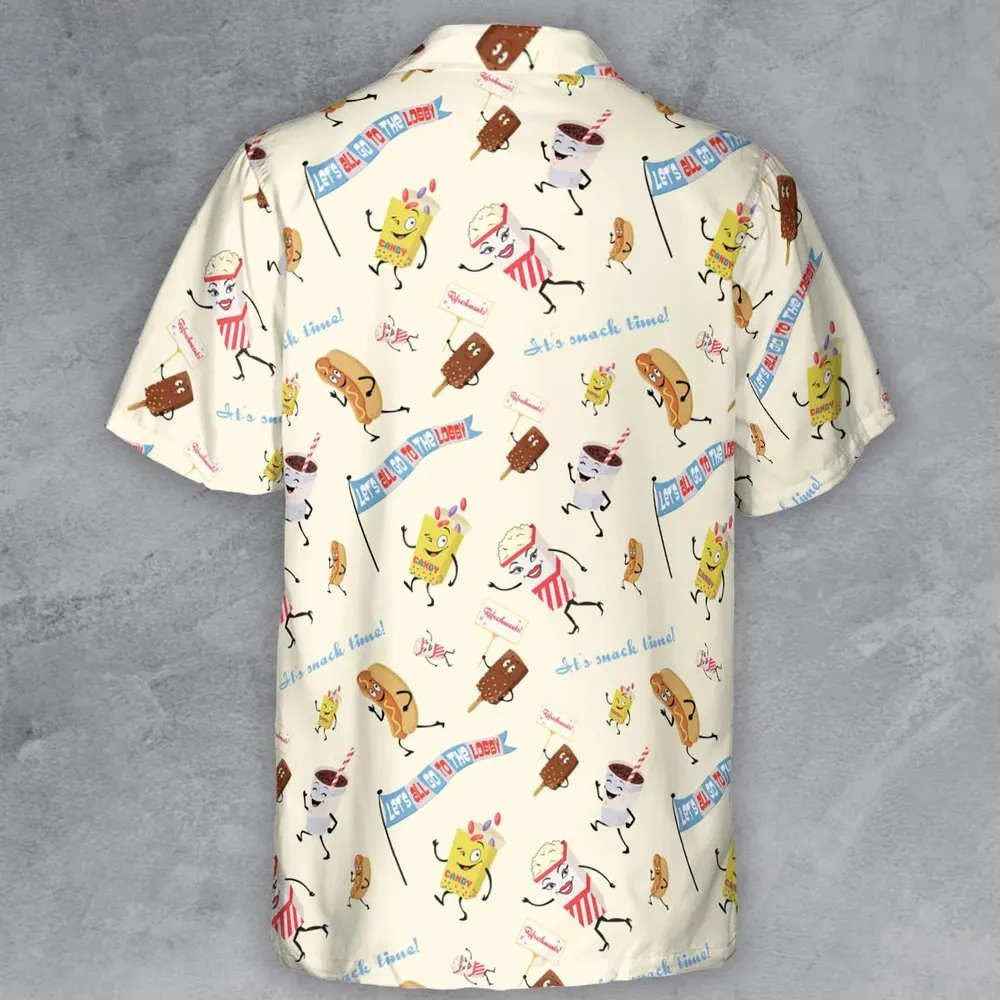 Let's All Go To The Lobby Retro Cartoon Button Down Shirt - 3
