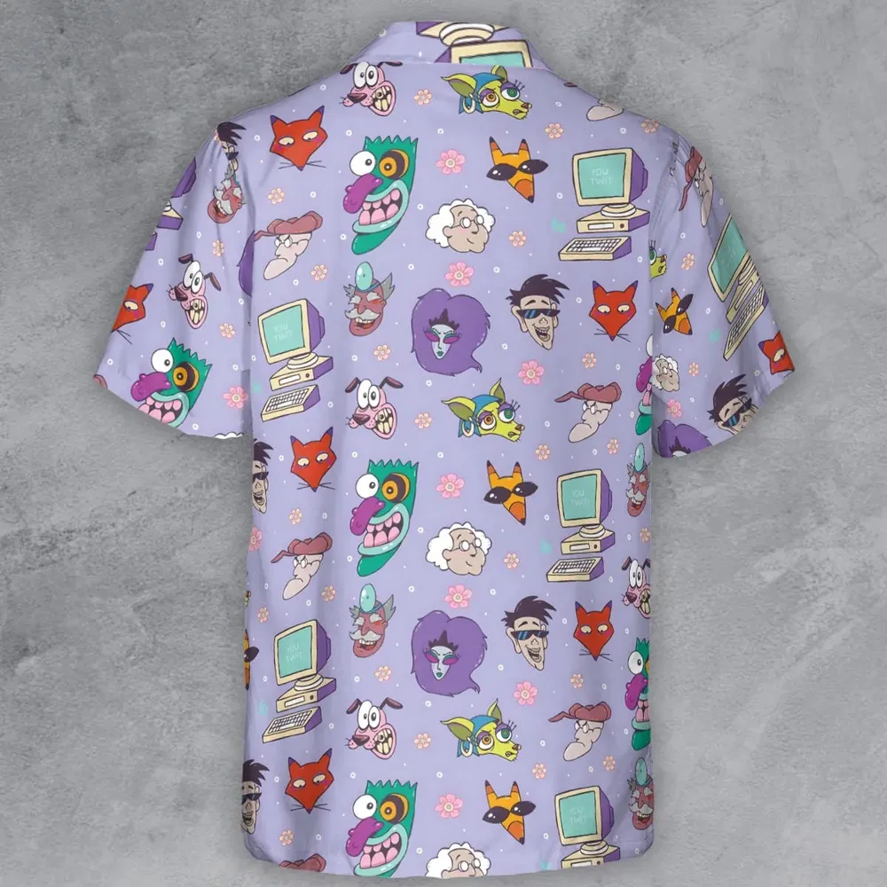 Floral Courage Courage the Cowardly Dog Button Down Shirt - 3