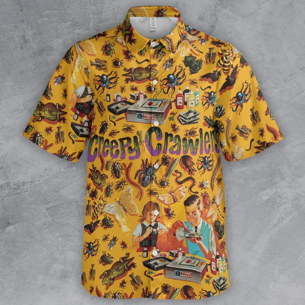 1960s Creepy Crawlers Toy Button Down Shirt - 2