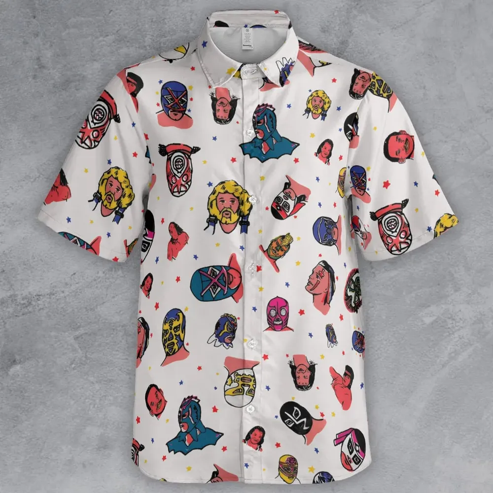 Lucha Libre Wrestling Button Down Shirt - 2