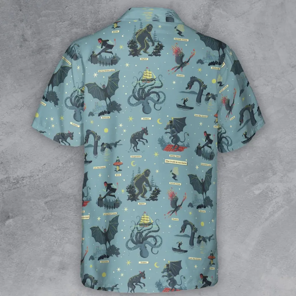 Paranormal Creatures Button Down Shirt - 3