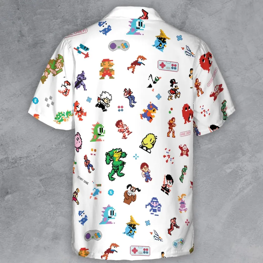 Iconic Video Game Characters Button Down Shirt - 3