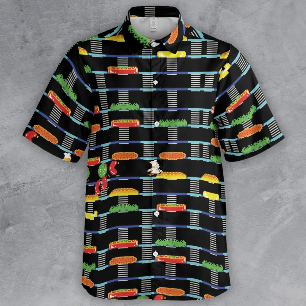 BurgerTime Arcade Game Button Down Shirt - 2