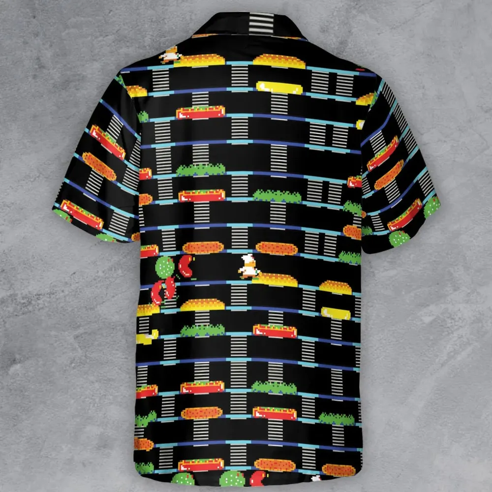 BurgerTime Arcade Game Button Down Shirt - 3