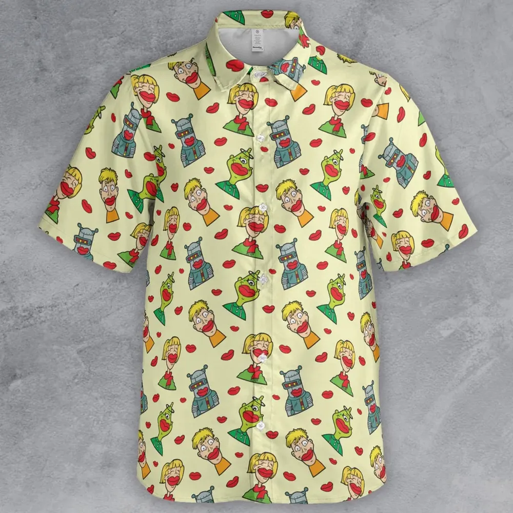 Wack-O-Wax Wax Lips Button Down Shirt - 2