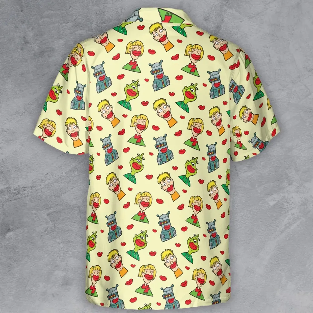 Wack-O-Wax Wax Lips Button Down Shirt - 3