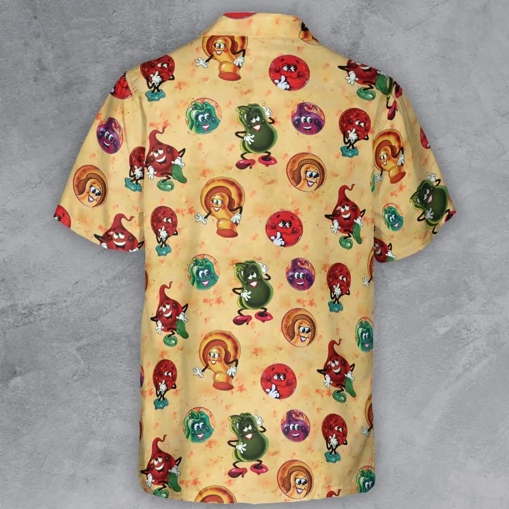 Old Board Game Pizza Party Button Down Shirt - 3