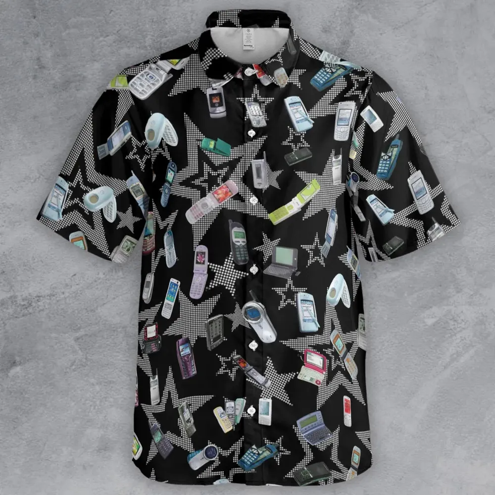 Retro Futurism Button Down Shirt - 2