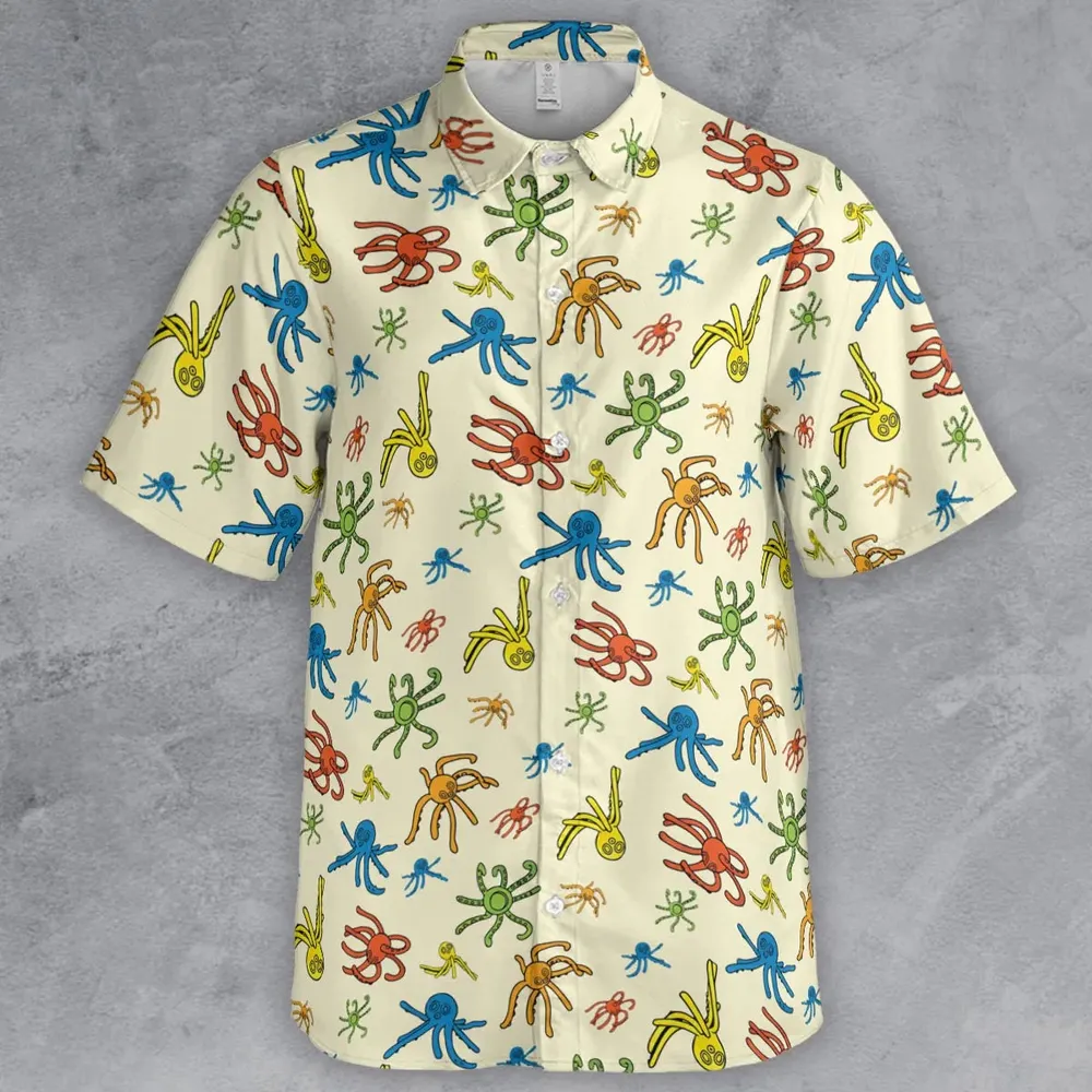 Walks Creeps Tumbles Wacky Wallwalkers Button Down Shirt - 2