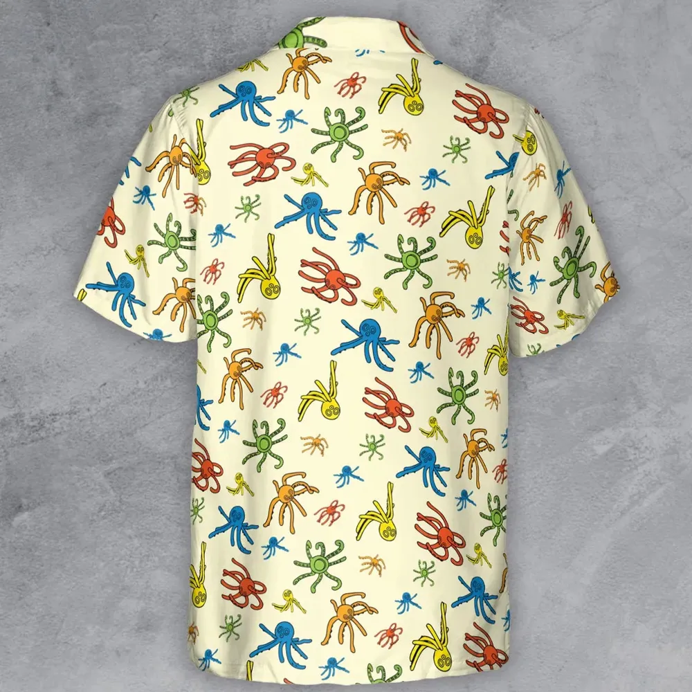 Walks Creeps Tumbles Wacky Wallwalkers Button Down Shirt - 3