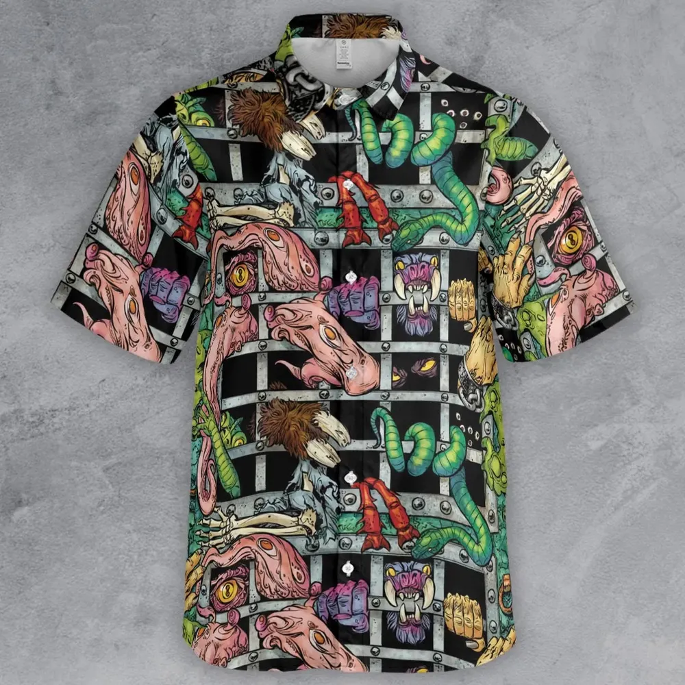 Castle Grayskull Dungeon He-man And The Masters Of The Universe Button Down Shirt - 2