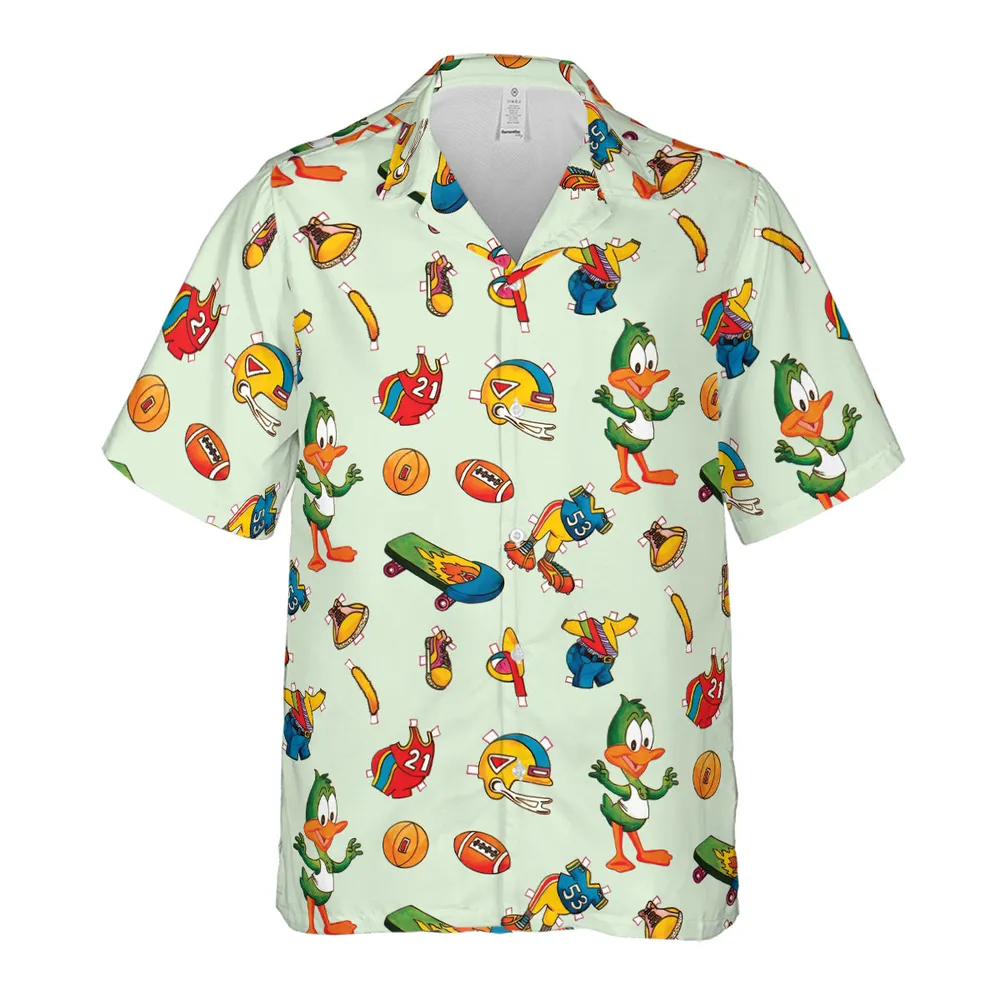 Plucky Duck Tiny Toon Adventures Hawaiian Shirt - 3