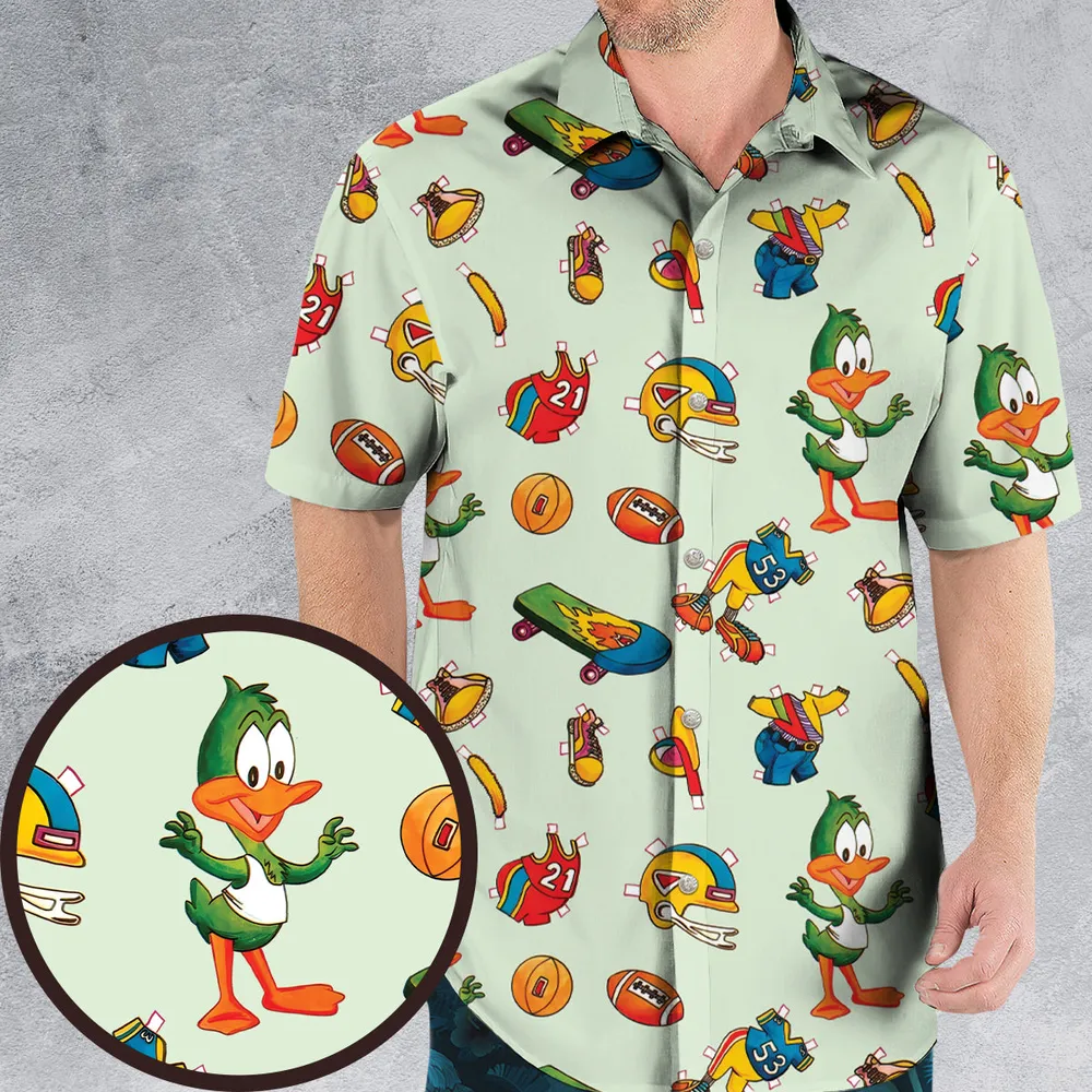 Plucky Duck Tiny Toon Adventures Hawaiian Shirt - 1