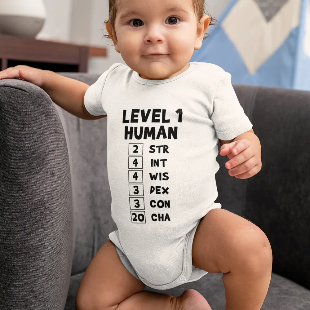 Level 1 Human Ability Scores Baby Bodysuit - 2
