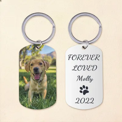 Custom Dog Photo Keychain