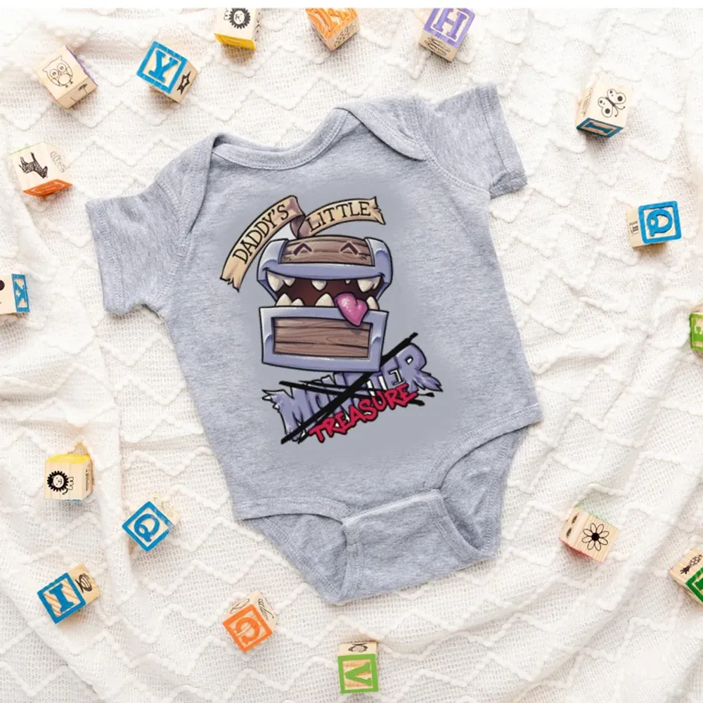 Mimic Daddy's Little Treasure Baby Bodysuit - 3