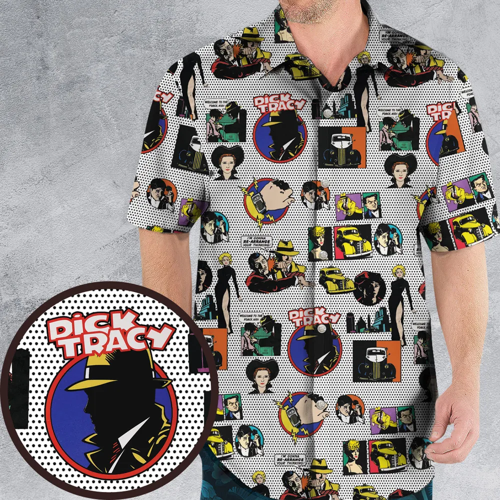Vintage 90s Dick Tracy Hawaiian Shirt - 1