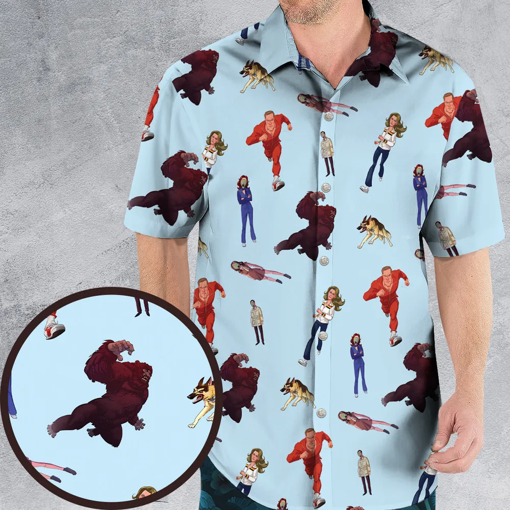 The Six Million Dollar Man and the Bionic Woman Hawaiian Shirt - 1