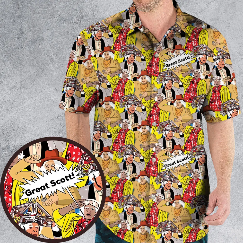 Great Scott Back to the Future Hawaiian Shirt - 1