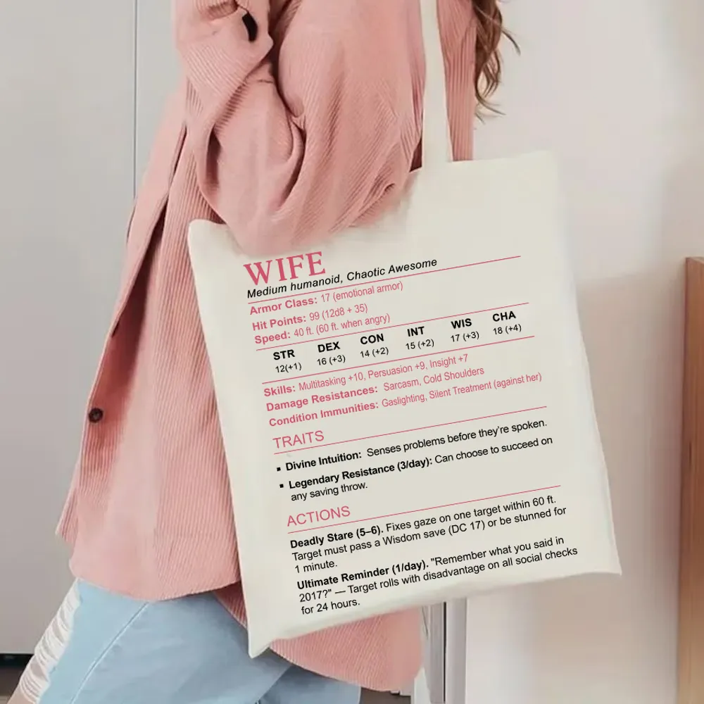 Wife Stats 2 Tote Bag - 1