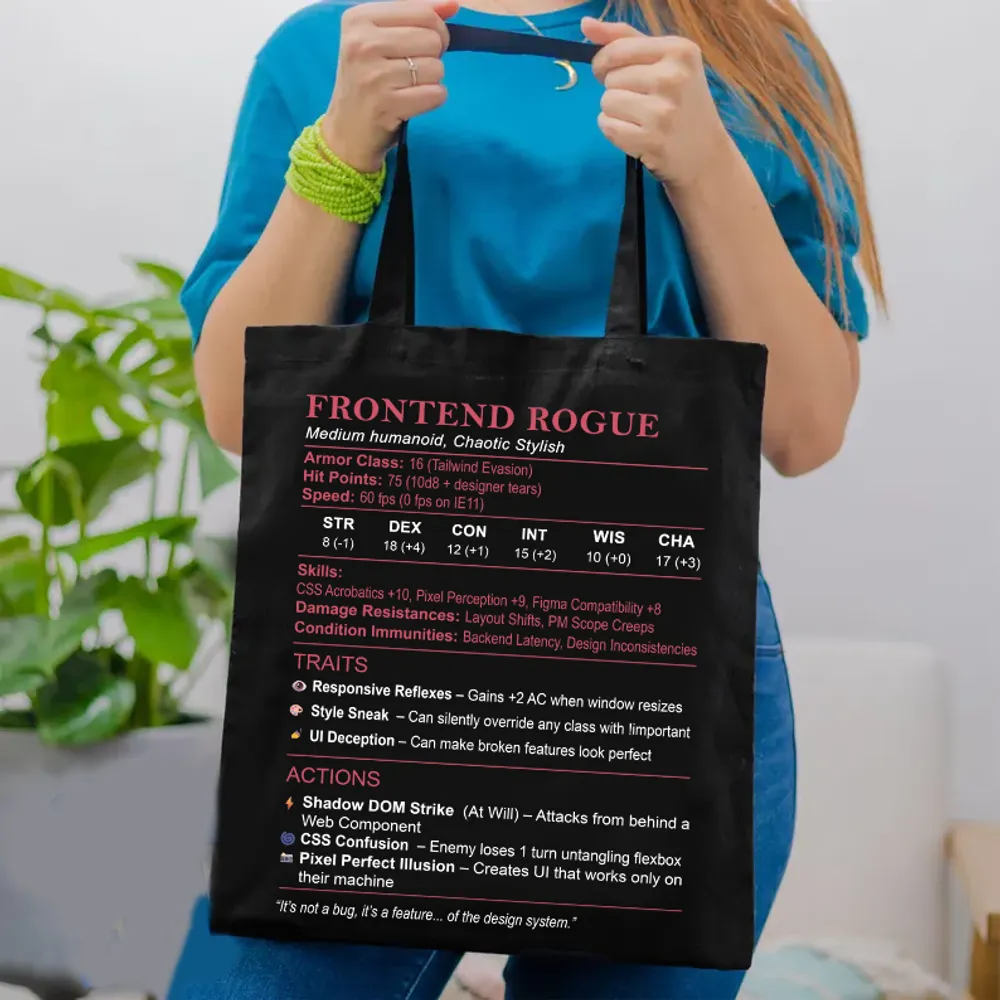 Frontend Rogue Stats Tote Bag - 1