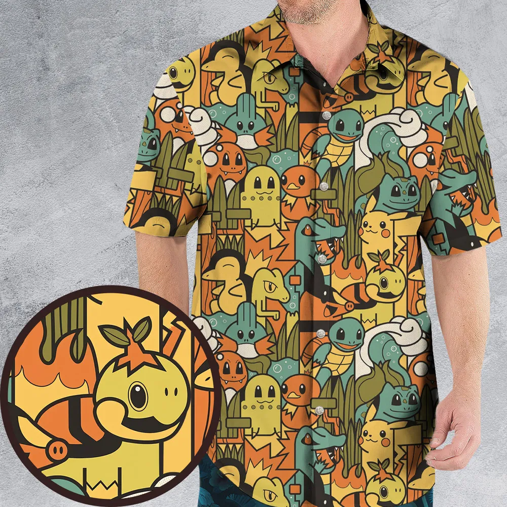 Power Starter Colors Pokemon Hawaiian Shirt - 1