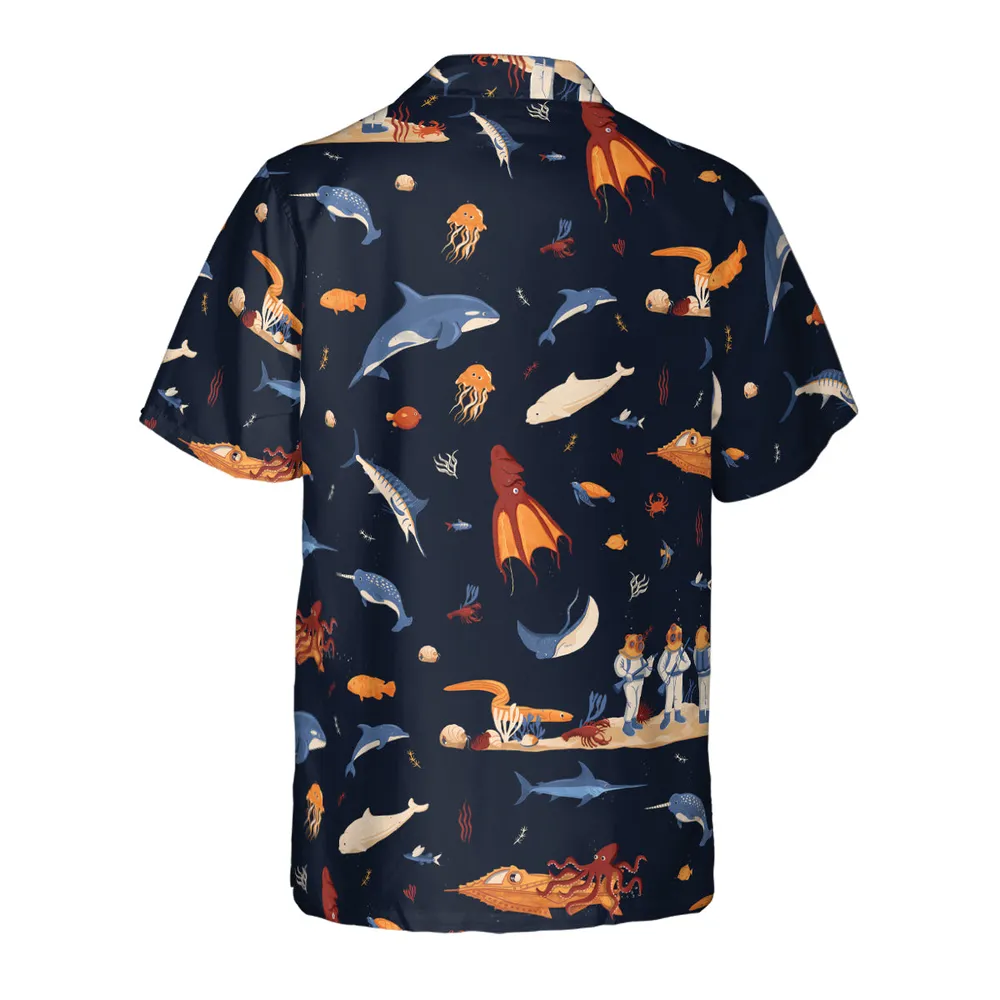Around The Word Under The Sea Hawaiian Shirt - 3