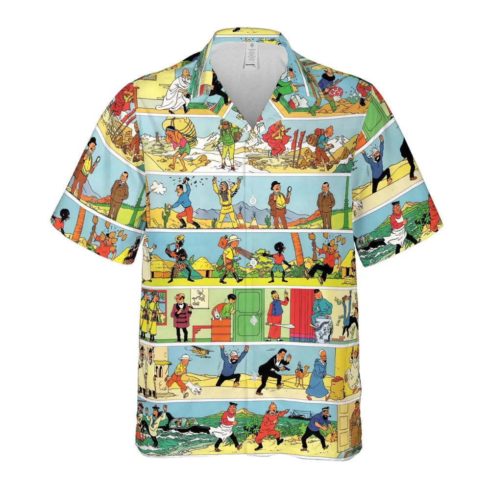 The Story Of Tintin Hawaiian Shirt - 2