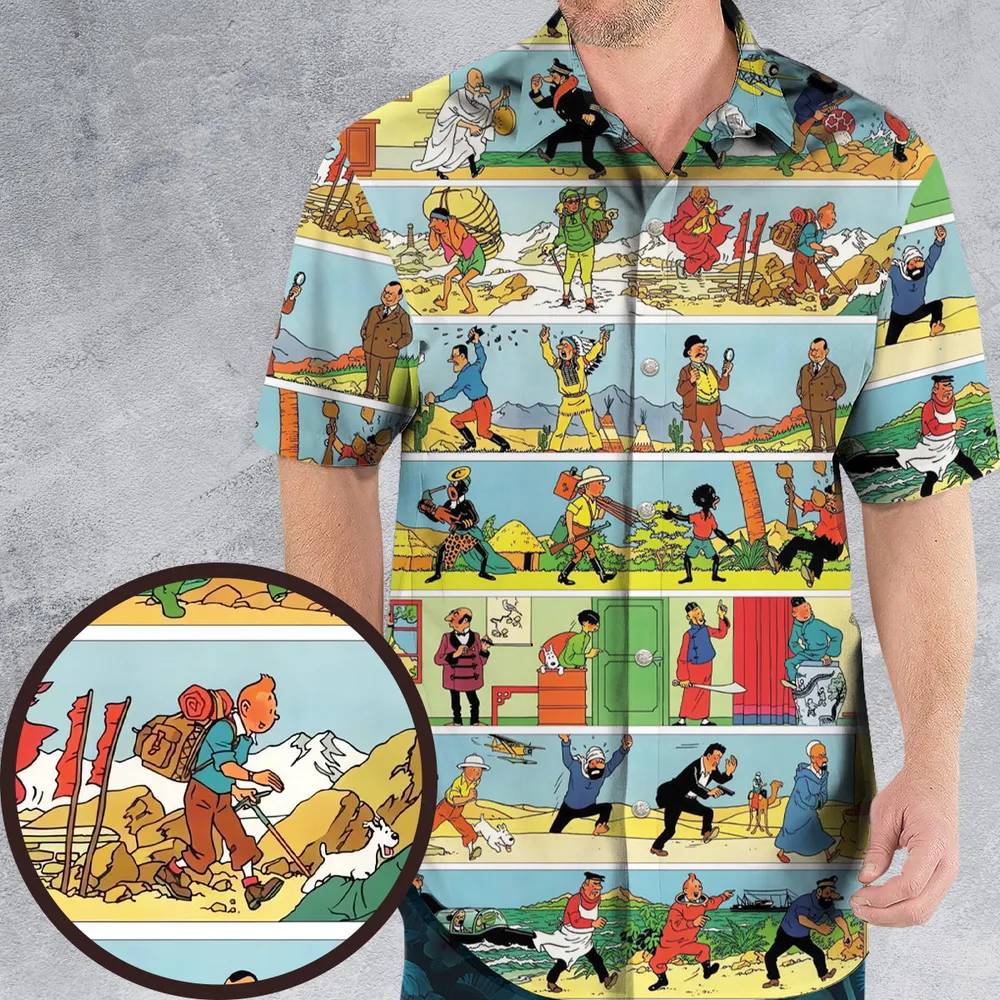 The Story Of Tintin Hawaiian Shirt - 1