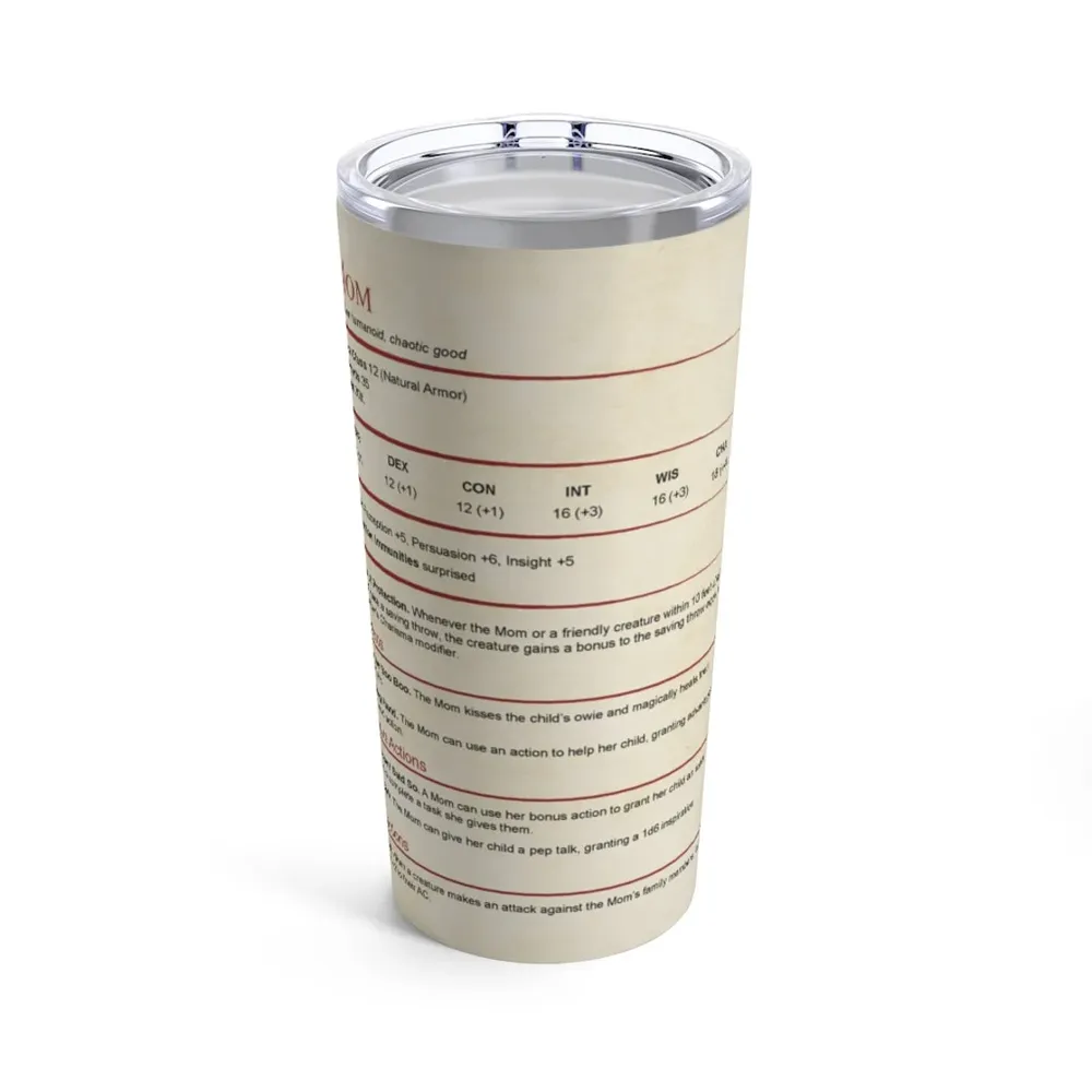 Mom Stats Tumbler - 4