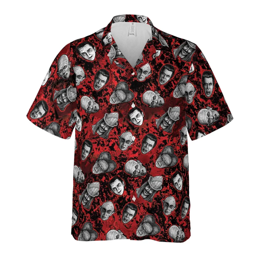 Many Faces Of Dracula Hawaiian Shirt - 2