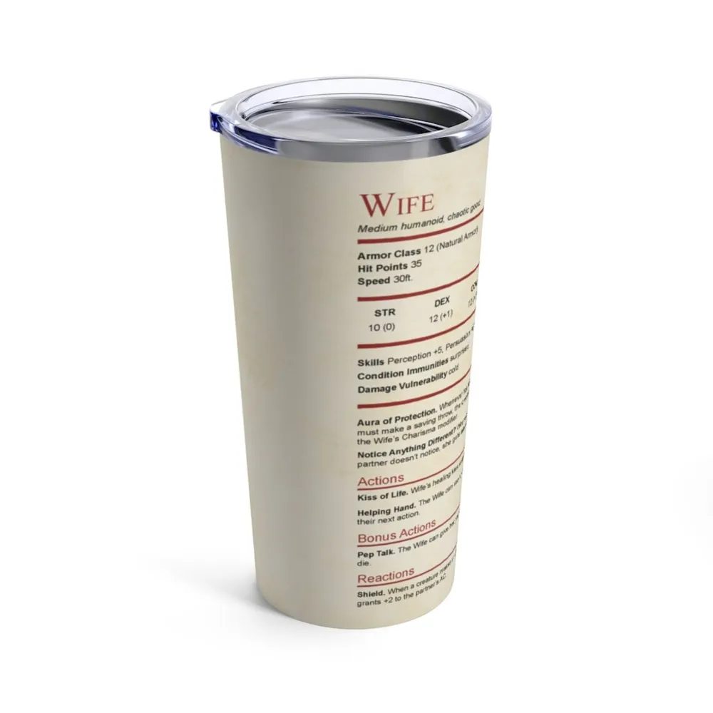 Wife Stats Tumbler - 2