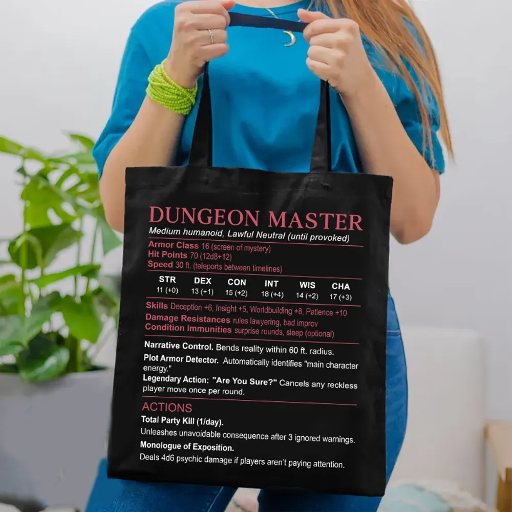 Dungeon Master Stats Tote Bag - 1