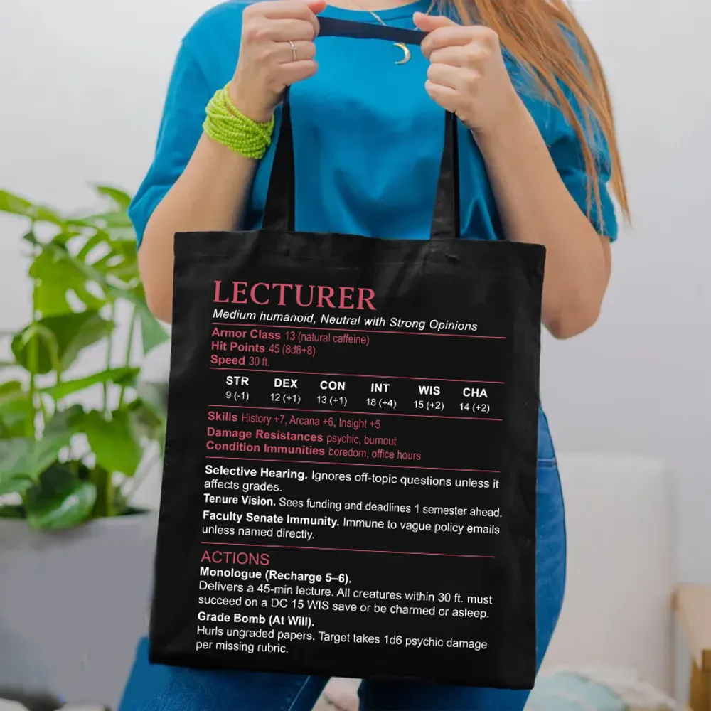 Lecturer Stats Tote Bag - 1