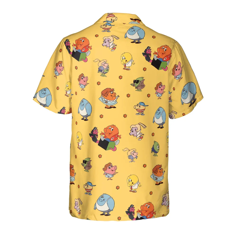 80s Arcade Game Qbert Hawaiian Shirt - 3