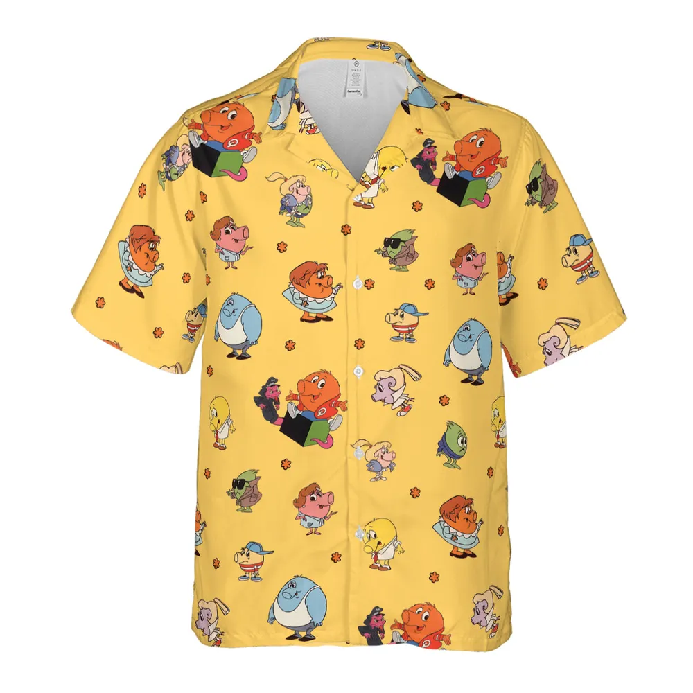 80s Arcade Game Qbert Hawaiian Shirt - 2