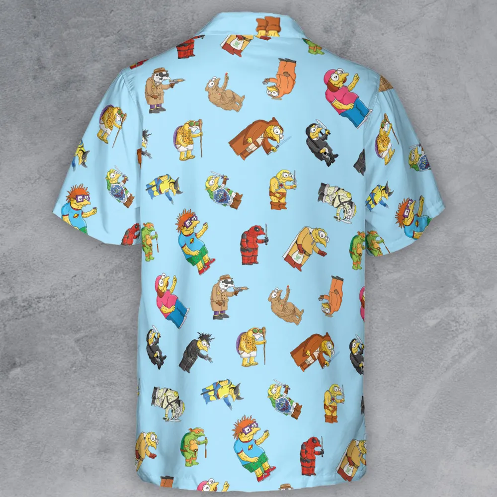 Hans Moleman in The Mole-tiverse The Simpsons Button Down Shirt - 3