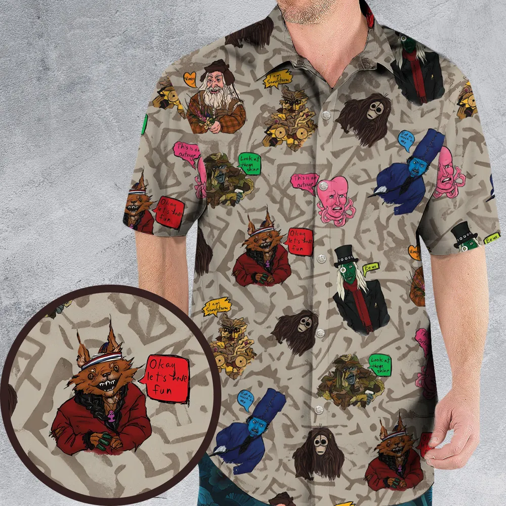 Look At Them Shine Mighty Boosh Hawaiian Shirt - 1