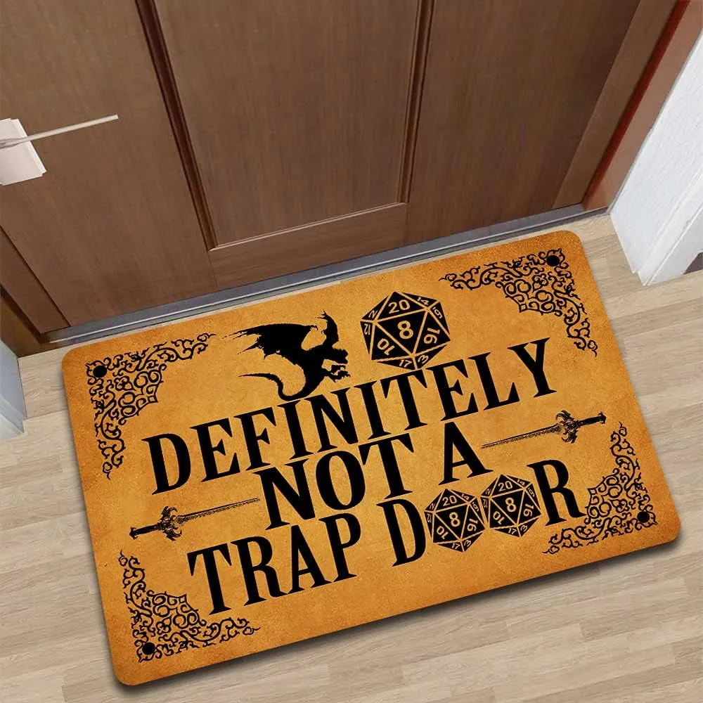 Definitely Not A Trap Door Doormat House Decor - 1