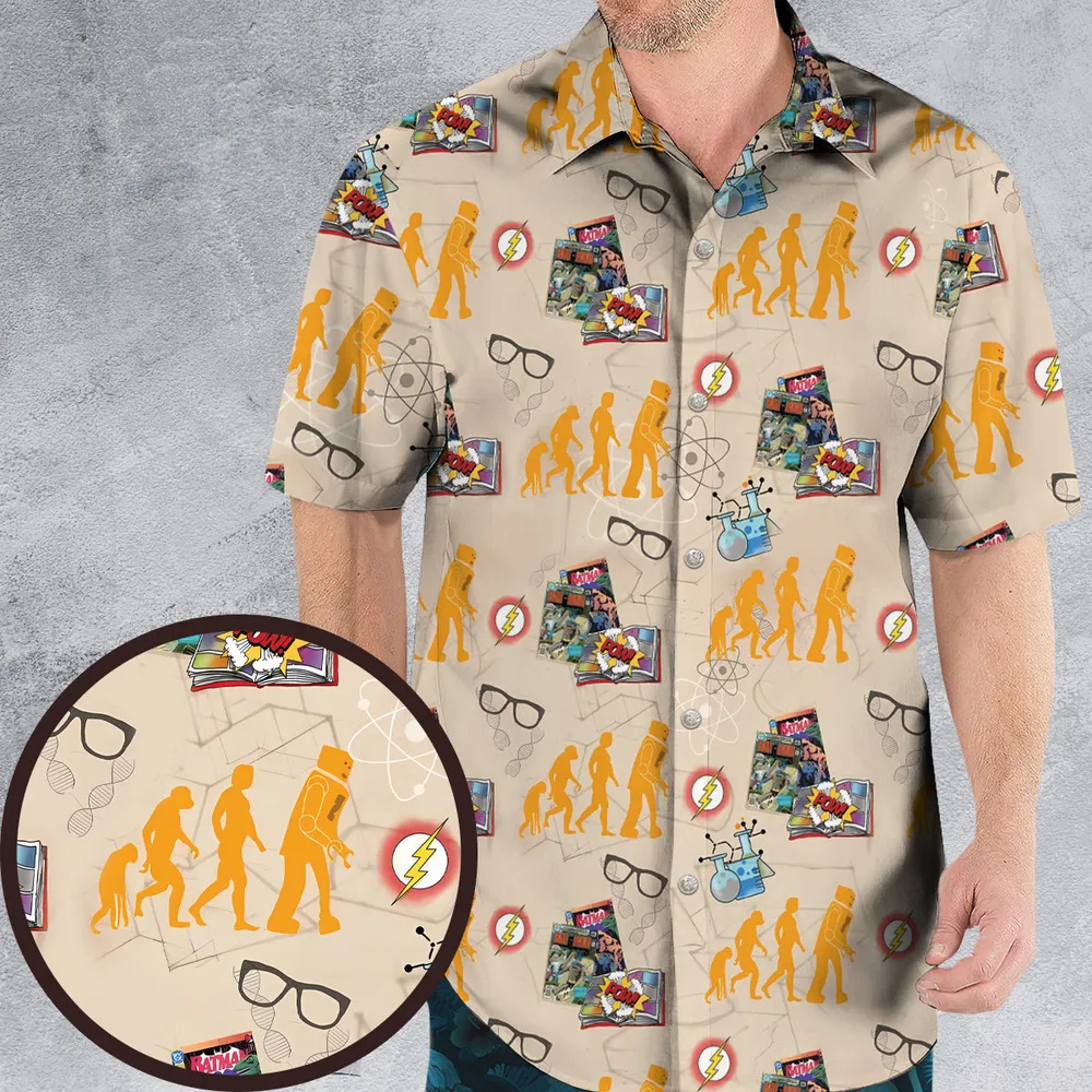 Geek Alert The Big Bang Theory Hawaiian Shirt - 1