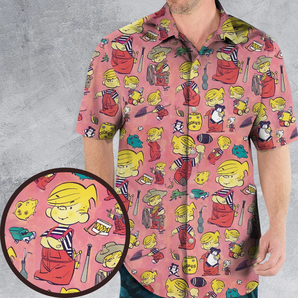 Just Pretend I'm Listening Dennis The Menace Hawaiian Shirt - 1