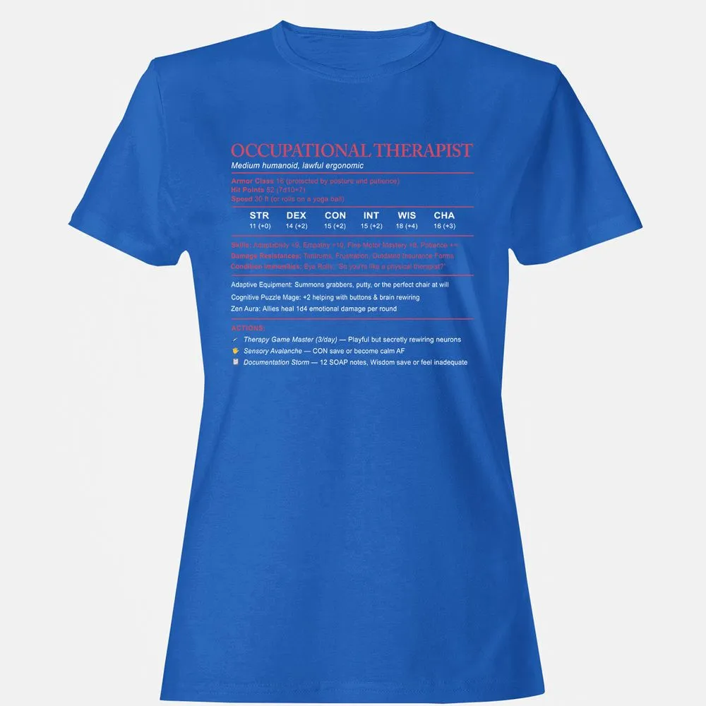 Occupational Therapist Stats Women's T-Shirt - Royal - 14