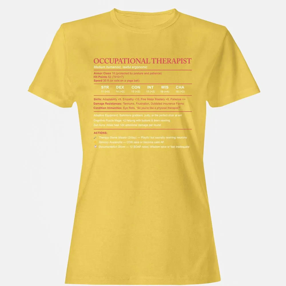 Occupational Therapist Stats Women's T-Shirt - Daisy - 4